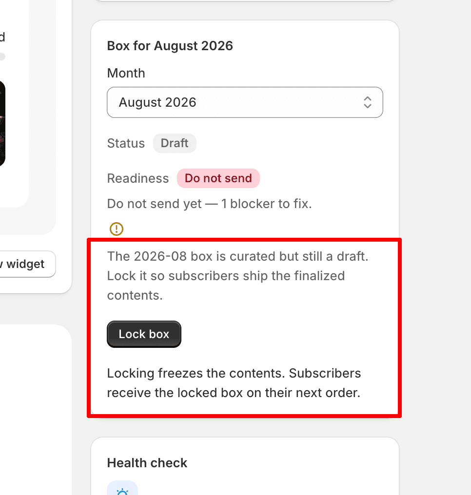 Locking the box ahead of publishing